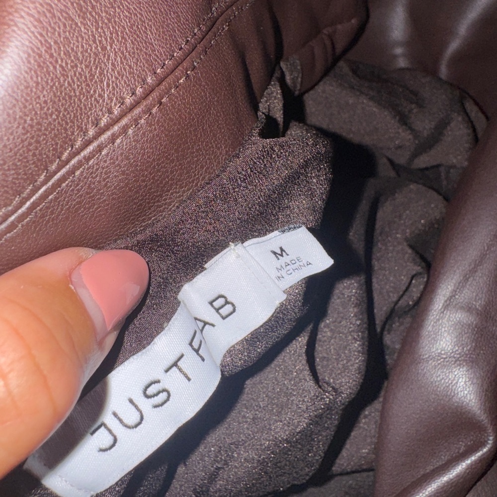 Just Fab Oversized Faux Leather Blazer NWT medium - Picture 8 of 8